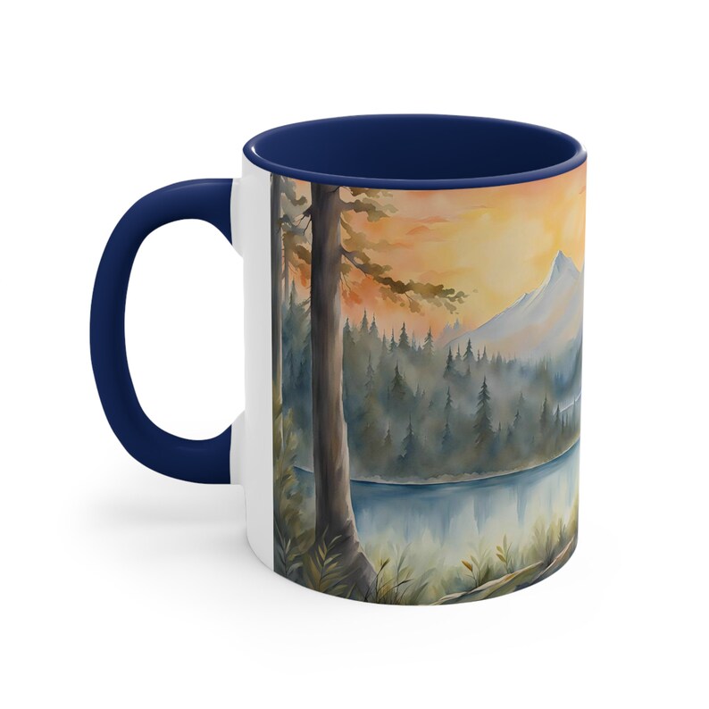 Pocahontas Mug | Native American Mug | Indian Mug | Fairy Tale Mug Cup | Scenic Historical Mug | Mountains River Drinkware Gift Women Stuff image 2