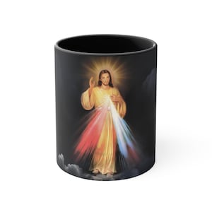 Divine Mercy Mug | Beautiful Jesus Mug | 11 oz Ceramic Mug | Christian Mugs For Women | Catholic Mug | Christian Gifts for Men | Aesthetic