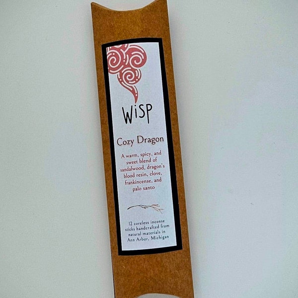 Warm, sweet, and spicy stick incense | Cozy Dragon | Natural, Japanese-style thin coreless incense sticks