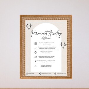 Permanent Jewelry Instructions Sign - Etsy