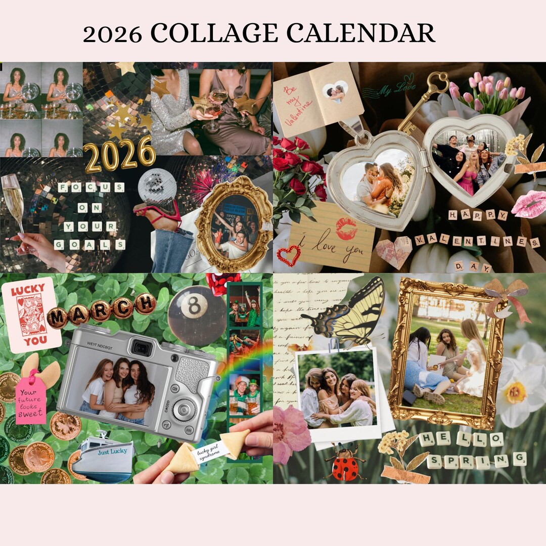 2026 Scrapbook Junk Journal Digital Calendar - Etsy