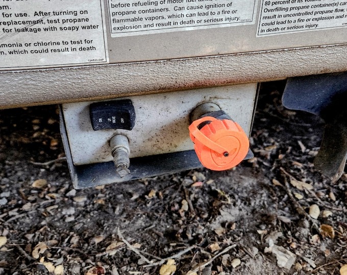 Travato propane tank fill port cover