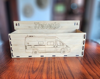 Travato wall mounted storage bin
