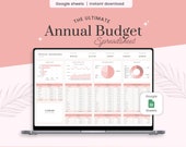Annual Budget Spreadsheet: Financial Planner Google Sheets (PDF)