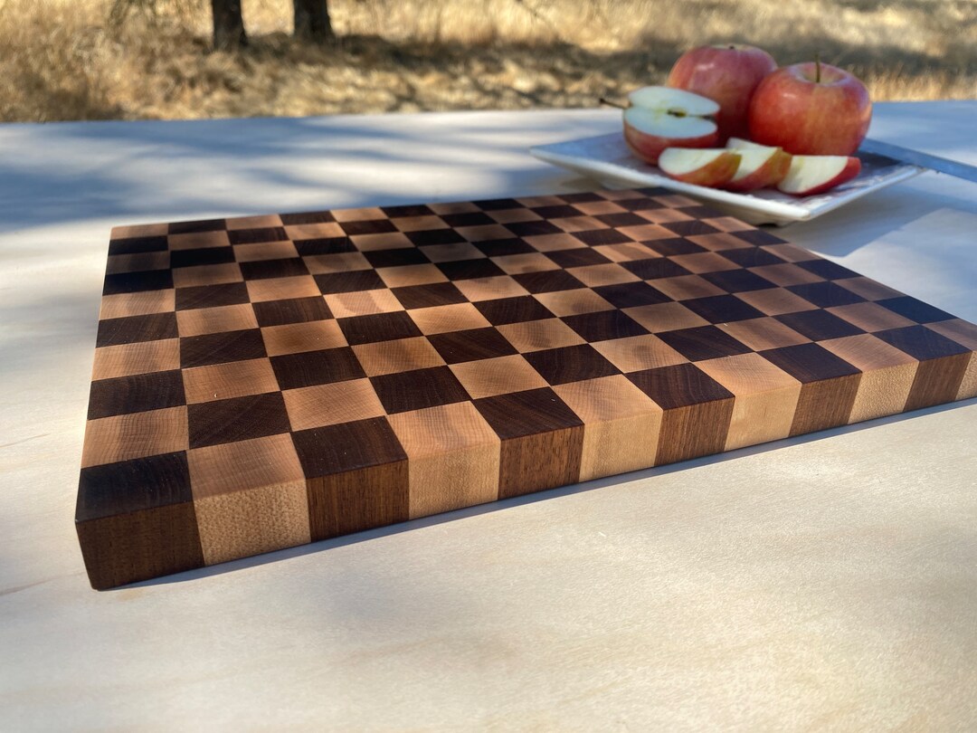 Checkerboard Cutting Board Butcher Block Etsy