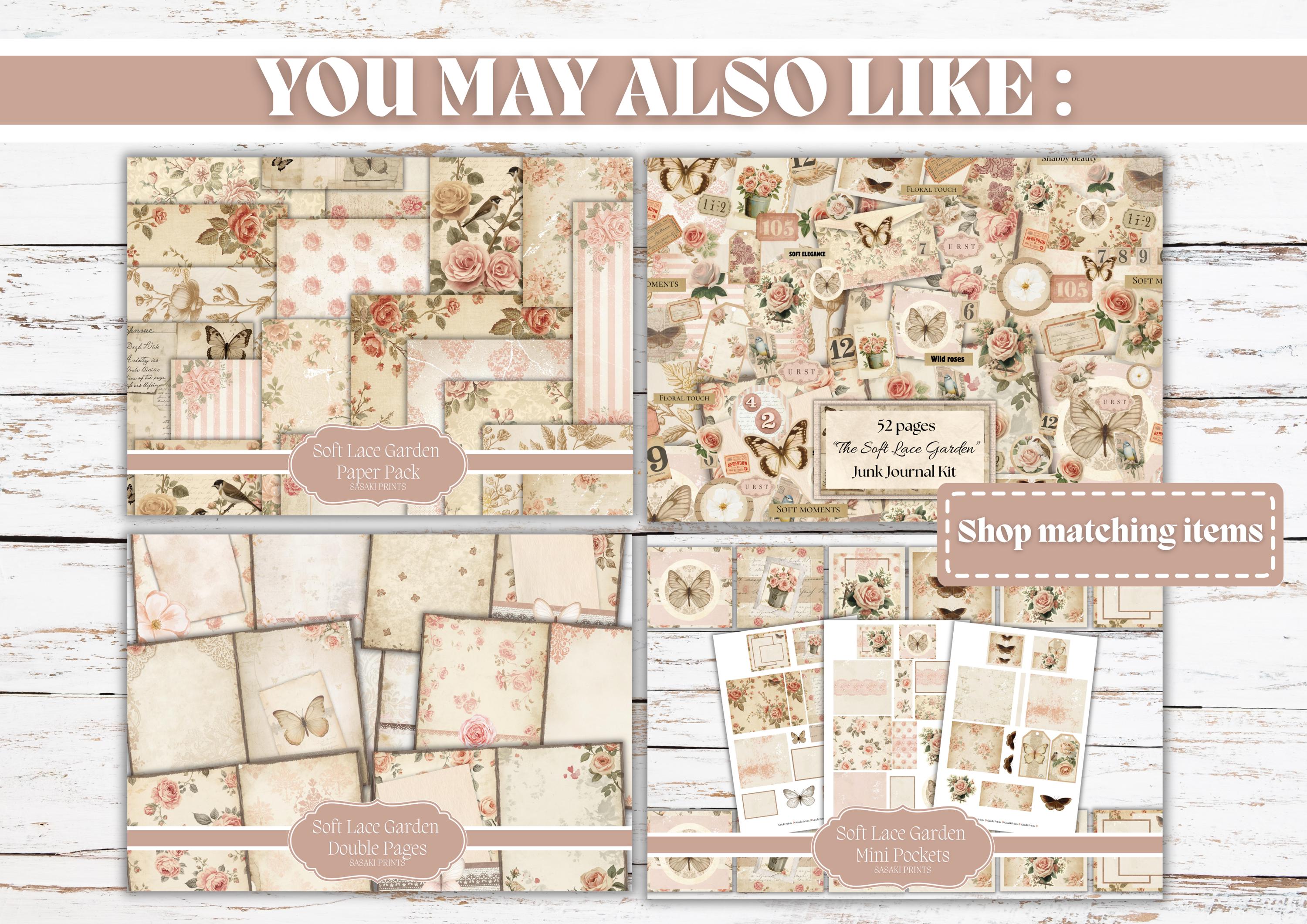 Vintage Paper Pack Junk Journal – the Soft Lace Garden | Shabby Chic ...