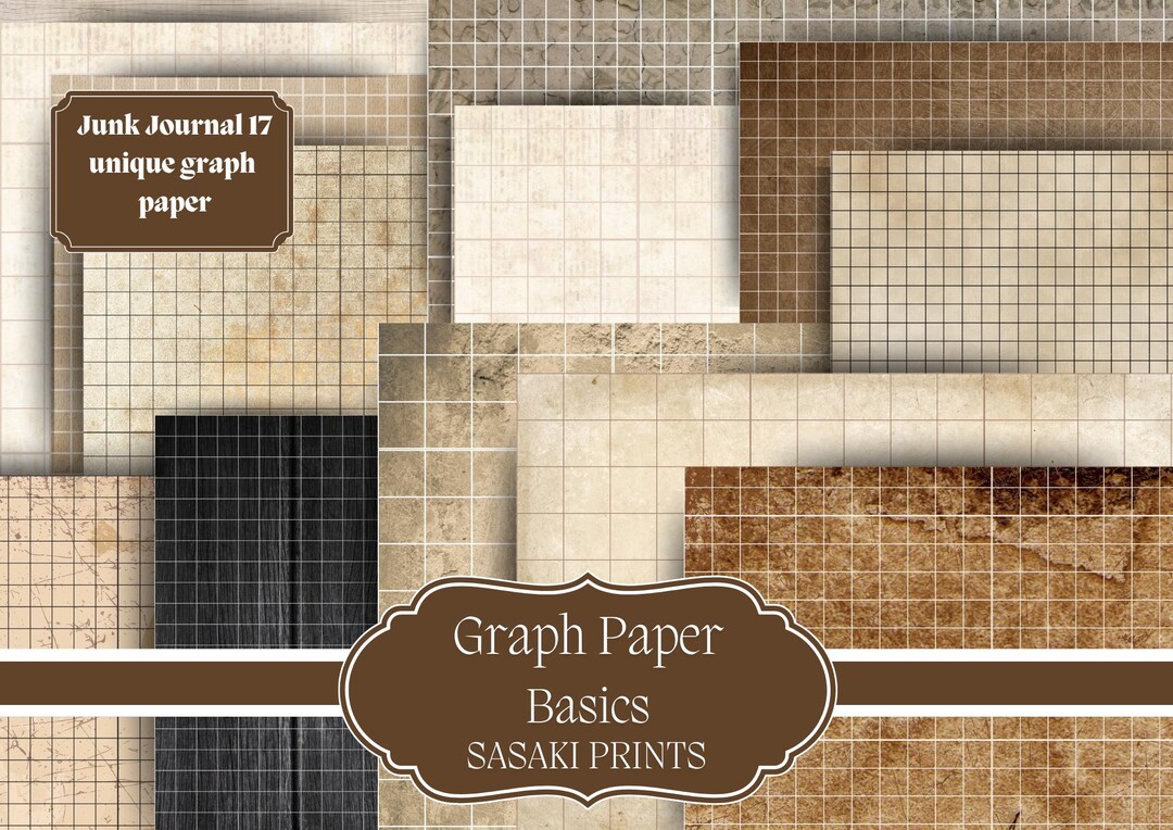 Graph Paper Basic, Landscape Papers, Digital Junk Journal, Printable ...