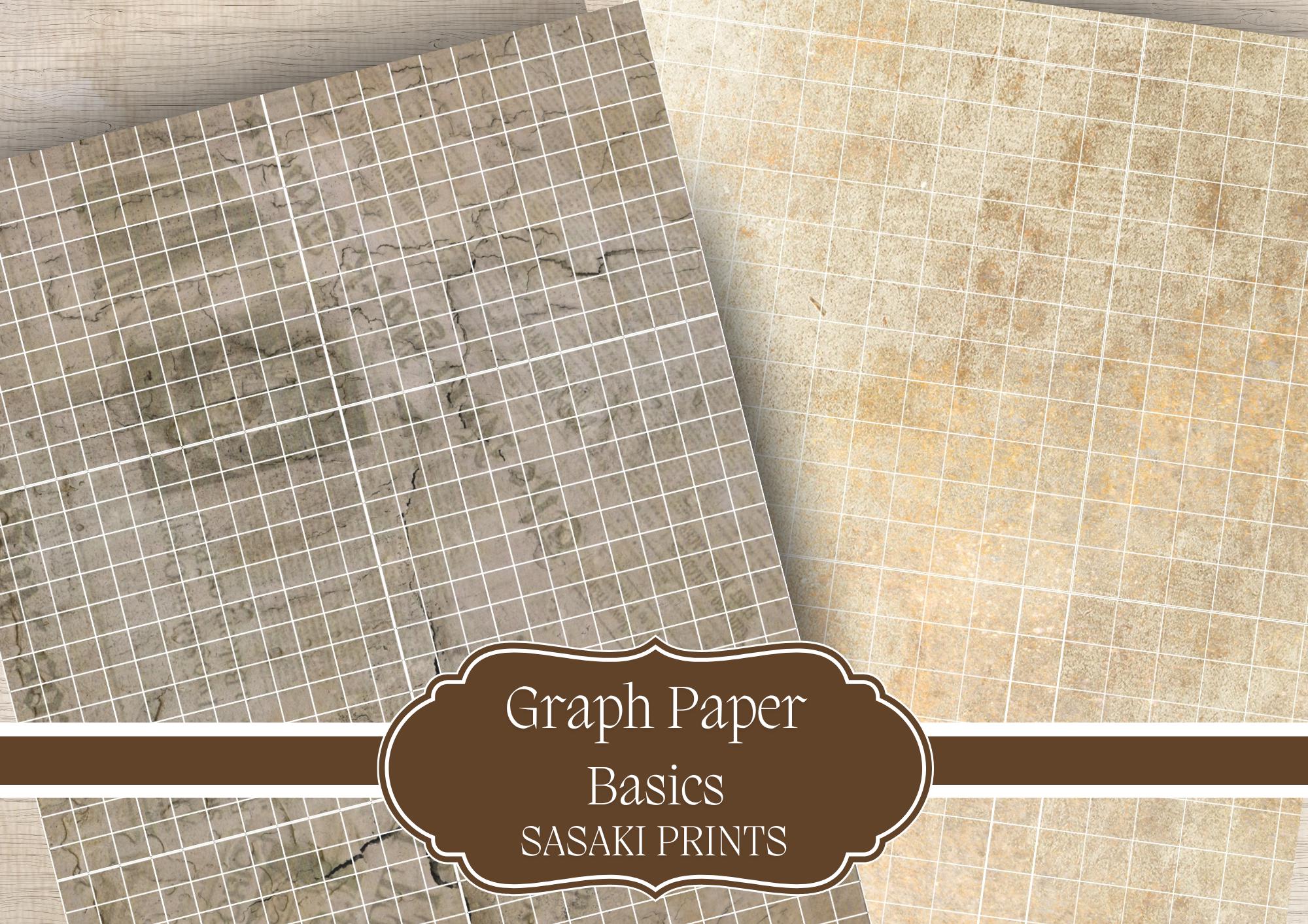 Graph Paper Basic, Landscape Papers, Digital Junk Journal, Printable ...