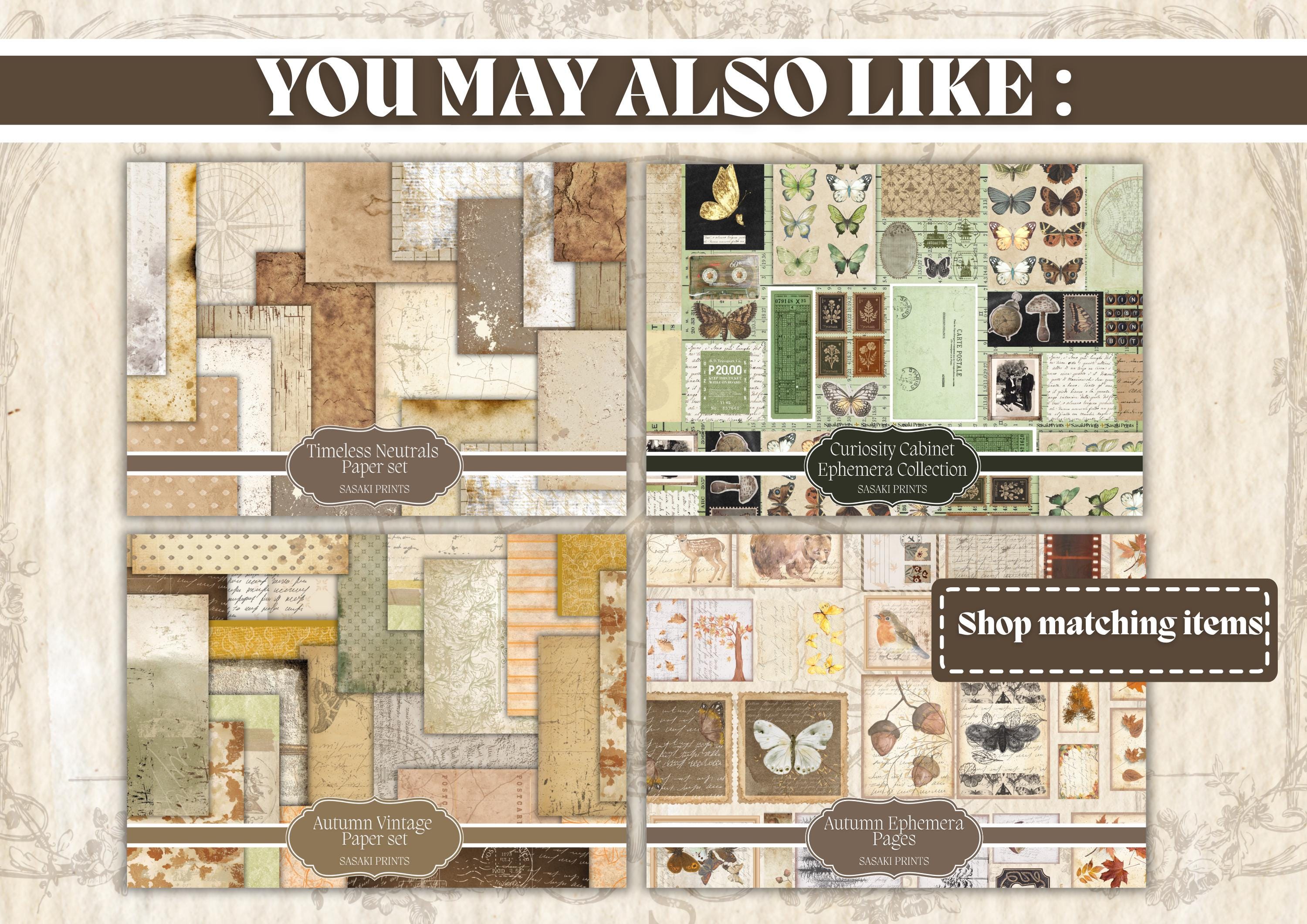 Vintage Clusters Junk Journal Kit – Printable Ephemera, Labels & Tags ...