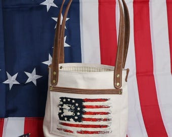 250th Anniversary Leather and Canvas Tote Bag