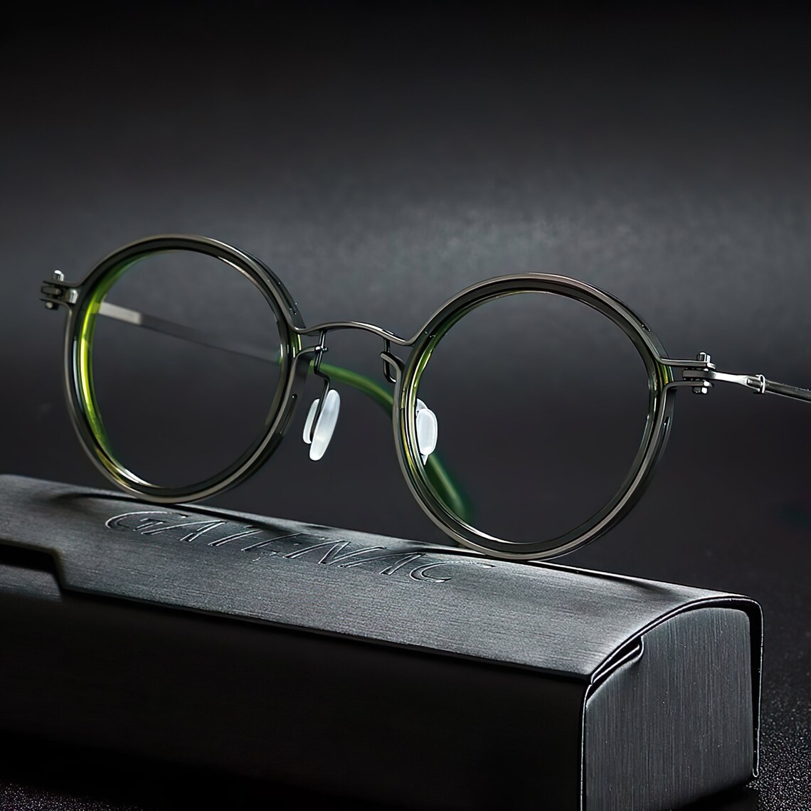 Handcrafted Vintage Glasses Frames: Clear, Titanium, Metal, Circle, and ...