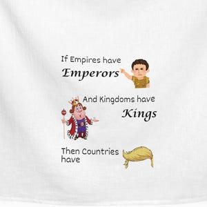 Playful Trump Inspired Kitchen Towel, Hand Tea Cotton Cloth, Democrat Gift, Home Decor, Chef, White Elephant Gift, Over Door, Hanging