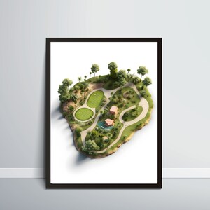 Golf Course Print, Golf Poster, Golf Wall Decor, Fathers Day Gift, Golf Gift