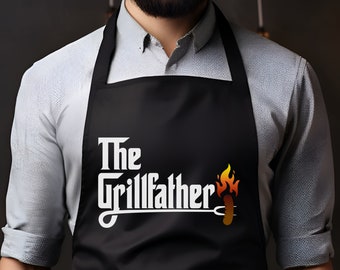 GrillFather Apron - Ideal Gift for Him on Father's Day or Birthday