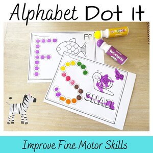 Alphabet Upper Case Dot It Painting Printables 26 Pages