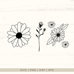 Daisy SVG | Daisy Svg Bundle | Wildflower Svg | Botanical svg | Daisy Flower Clipart | Floral Svg | Daisy Clipart | Birth Month Svg | Daisy SVG bundle comes with 15 hand-drawn designs. You can use them with Cricut, Silhouette, and other cutting machines. Perfect for mugs, tumblers, t-shirts, stickers, wall art, vinyl projects, cards, scrapbooking, tote bags. Available in SVG, PNG, EPS, and DXF formats. Can also be used as daisy clipart, invitation cards, greeting cards, posters, scrapbooks.
