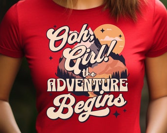 Mountain Adventure Tshirt, Camping tshirt, Adventure begins tshirt, Hiking Tshirt, Road trip tshirt, Friends camping tshirt