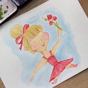Retrato de personaje personalizado / Conviértete en un personaje / Ilustración de personas en acuarela personalizada