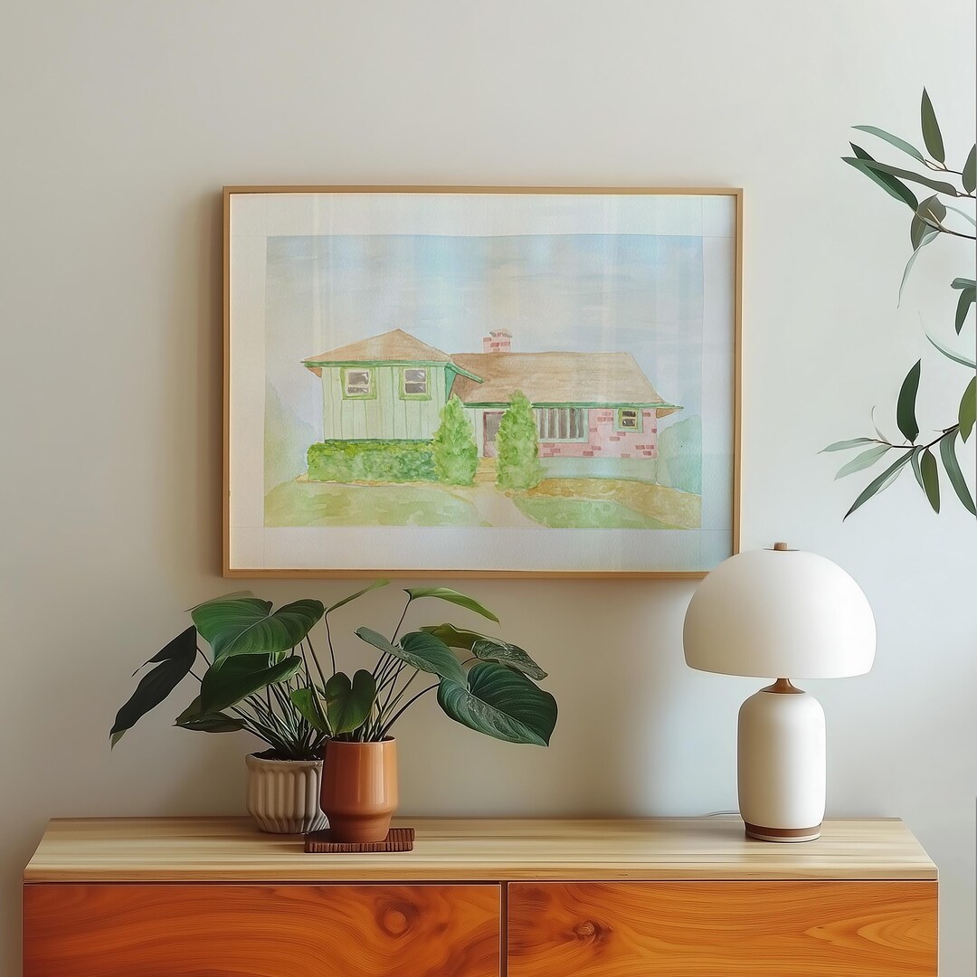Custom Watercolor House Painting | Personalized Home Portrait | Unique ...