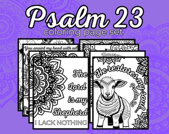 Psalm 23 Coloring Pages: Mandala Style Scripture (PDF Download)