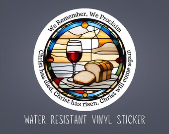 Eucharist Communion Vinyl Sticker: Water Resistant, Andrew Peterson Design