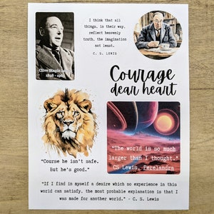 Large C S Lewis Themed Sticker Sheet, Kiss Cut Narnia and C. S. Lewis Sticker Sheet, C. S. Lewis Sticker Pack, Lion Witch Wardrobe Stickers
