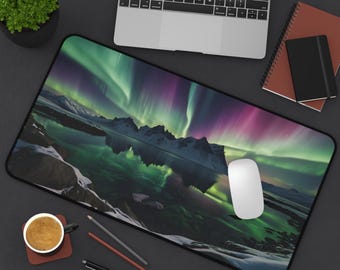 Tappetino da scrivania Aurora Boreale/Tappetino per mouse Aurora Boreale/Tappetino per mouse Celeste/Tappetino per mouse antiscivolo/Tappetino per mouse resistente/Tappetino per mouse da gioco