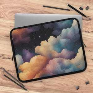 Cosmic Cloud Laptop Sleeve - Dreamy Sky Tablet Case, Colorful Nebula Design, Protective Cover, Stylish Tech Accessory