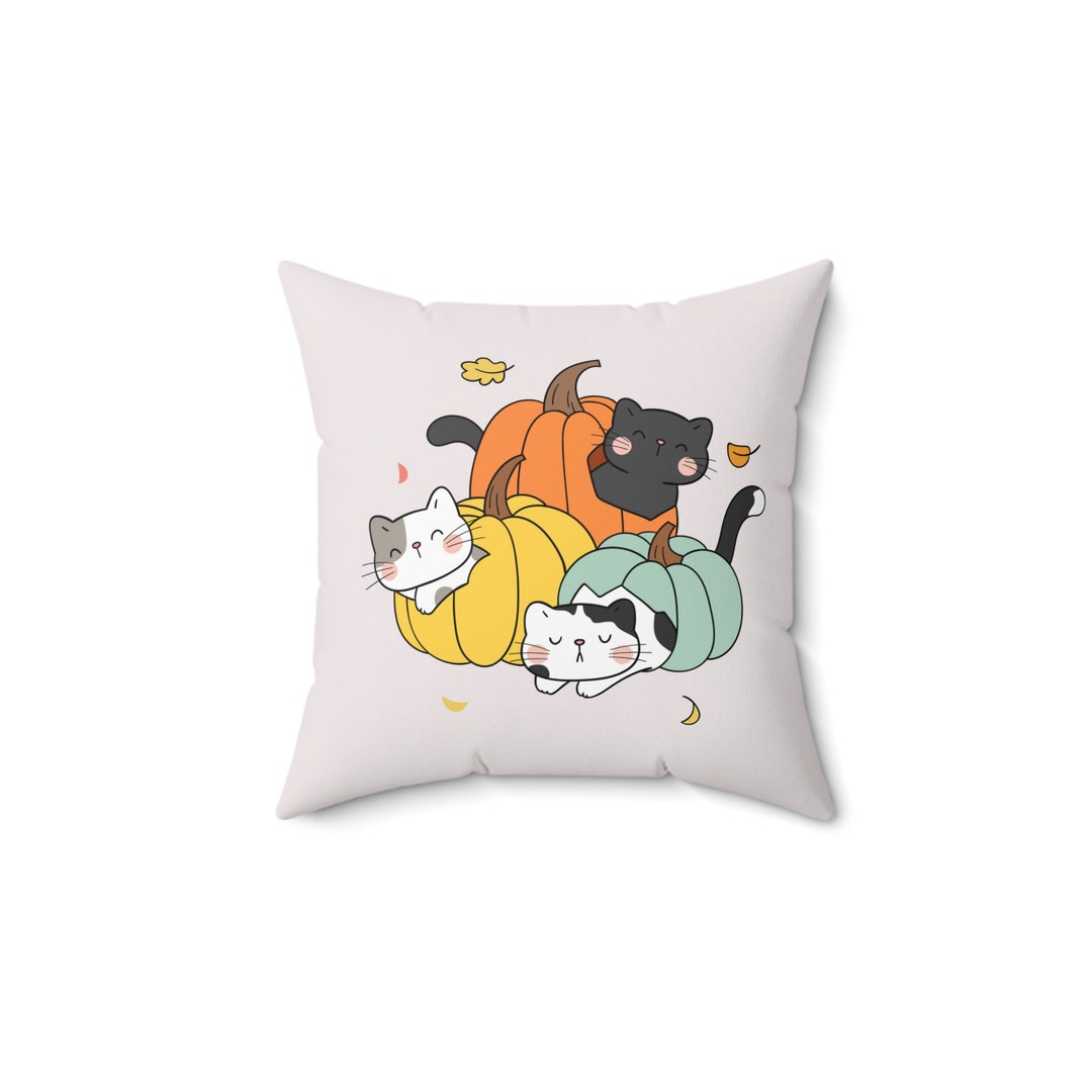Cute Halloween Cat Pillow Etsy