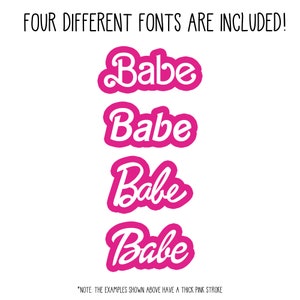 Retro Babe Font OTF and TTF Canva & Cricut Software Compatible plus Bonus Font Included image 2