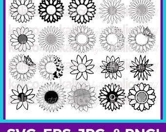 Sunflower SVG Bundle, Sunflower Bundle SVG, Sunflowers SVG, Cricut Sunflower Files, Cricut Sunflower File, Canva and Cricut Compatible