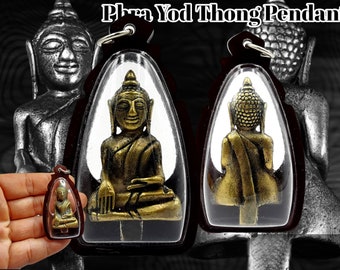 Magic Phra Yod Thong Amulet Flag Ayutthaya or Phra Yod Thong U Thong Talisman Buddha Amulet Pendant Blessed Protection From Thailand