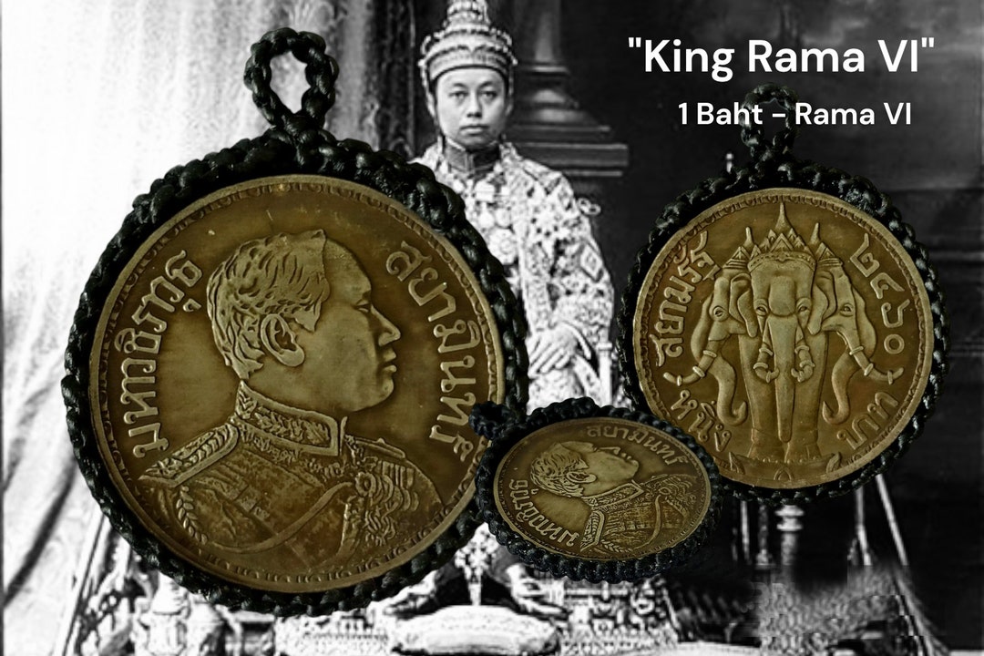 King Rama Vi England King Rama VI 1 Bath Coin (1881-1925) - Thailand - Etsy