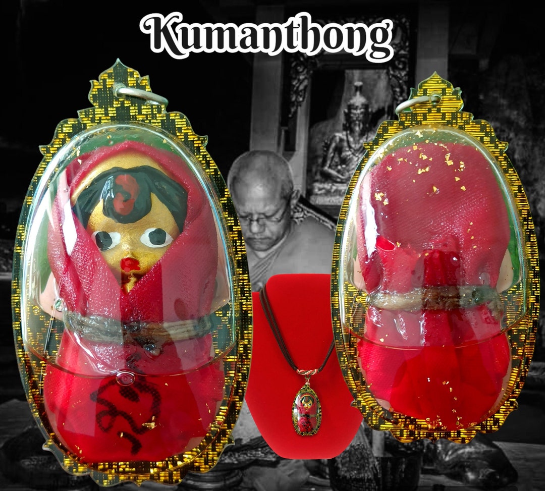 Poupée Vaudou Look Krok Amulette thaï Ghost Prai Tong Talisman Richesse