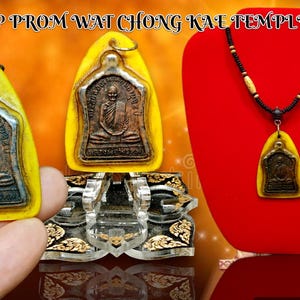 Antique Phra Lp Prom Amulet Pendant Wat Chongkae Temple Powerful Protect Good Luck Charm Sacred Buddha Amulet Blessed From Thailand