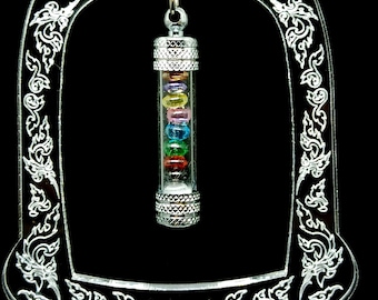 Naga Eye Gem Amulet Pendant: Thai Crystal Necklace for Wealth & Luck