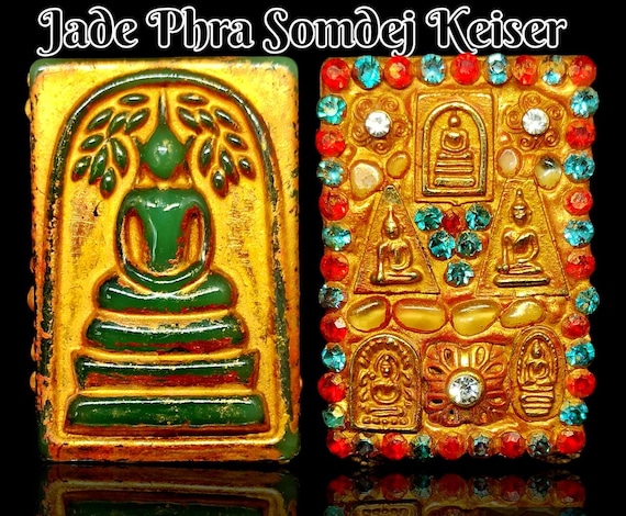 Jade Phra Somdej Toh Amulet: Thai Buddhist Mercy Charm - Etsy