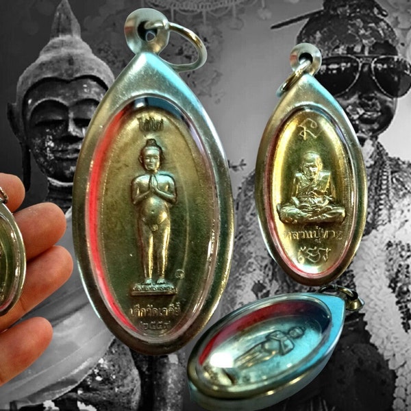 Wat Chedi Temple (Ai Khai) | Egg Boy Back Side Lp' Tuad Buddha Talisman Lucky | Wealth Business Success | Ai Khai Pendant From Thailand