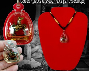 Ciondolo amuleto del cavallo Ma Sep Nang: collana con ciondolo thailandese