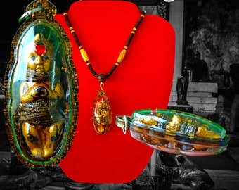 Thai Kuman Thong Amulet with Necklace - Spirit Infant, Magic Voodoo