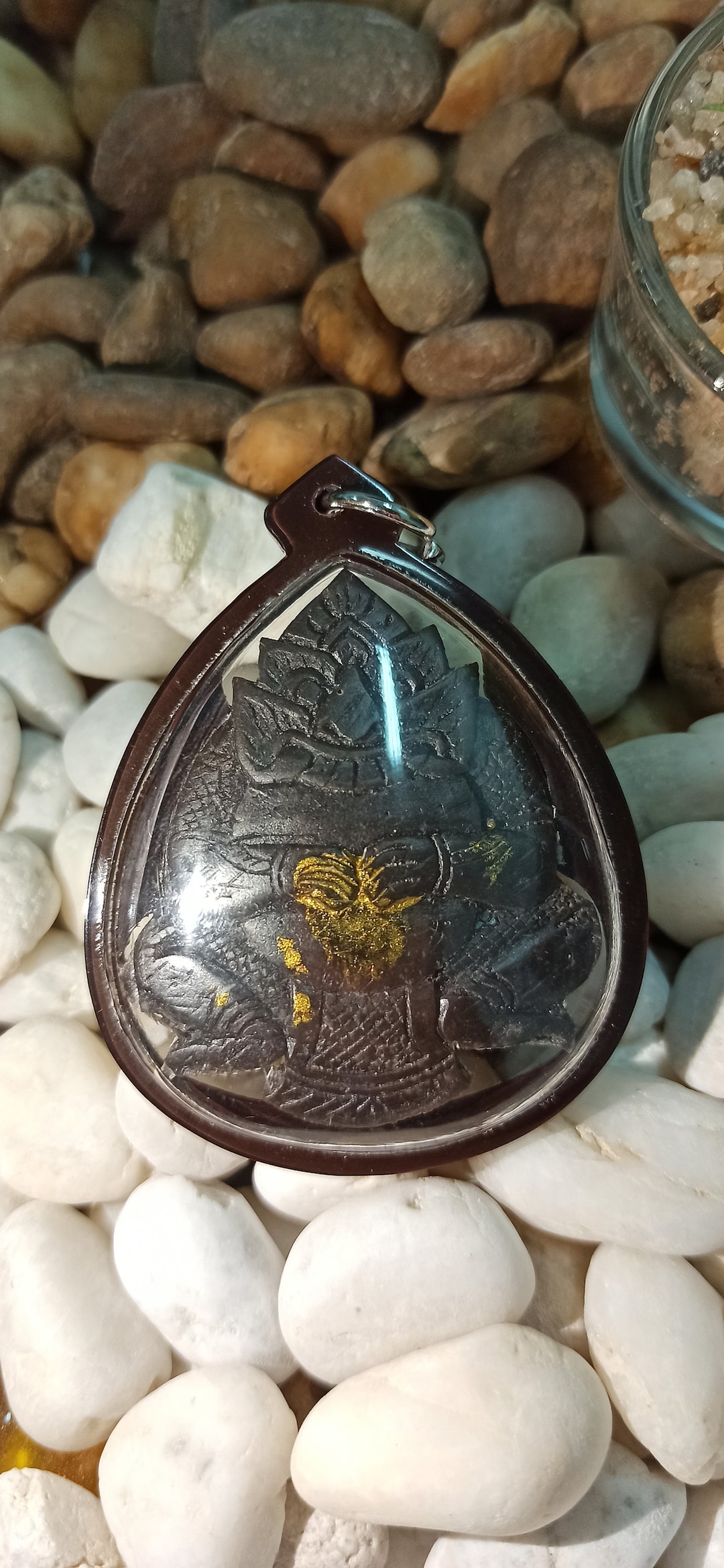 Good Shell Amulet Phra Rahu Coconut Shell Amulet: Thai Buddha Pendant Necklace - Etsy