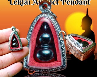 Leklai Jantra Calabash Amulet Pendant: Thai Protection Necklace