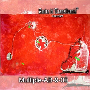 Art abstrait galaxie, surréalisme psychédélique, tableau phosphorescent glacéon, artiste bien connu de Mithocondria 901