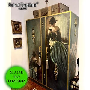Custom Art Furniture Wardrobe: Antique Armoire, Walk-In Closet Design