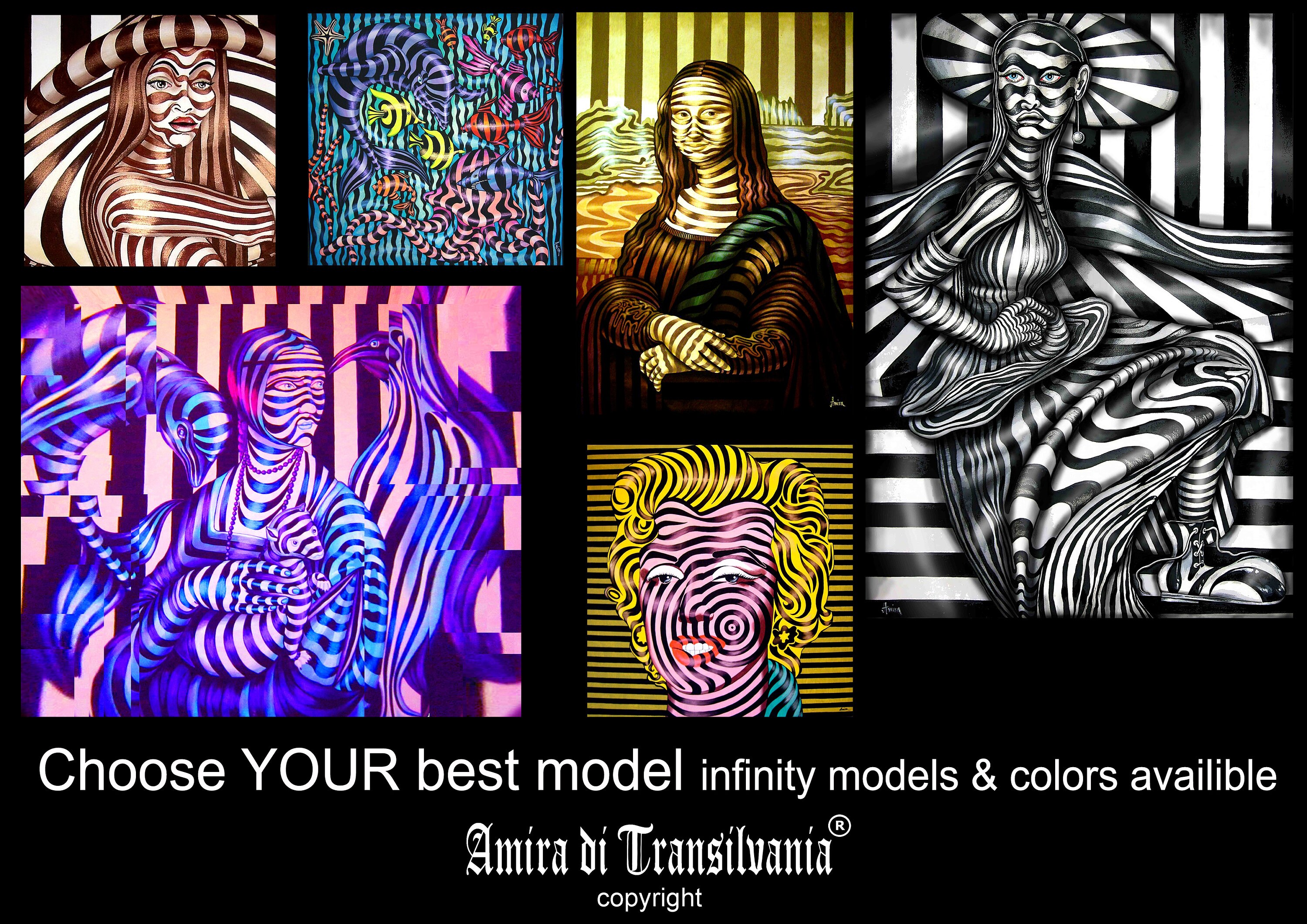 ポップアートのモナ・リザ版画：レオナルド・ダ・ヴィンチ、ルーヴル