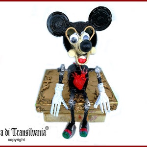 Mickey Mouse Steampunk Assemblage Art Sculpture