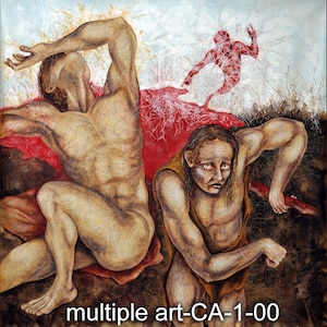 Cain and Abel Art Print: Old Testament Biblical Genesis Painting
