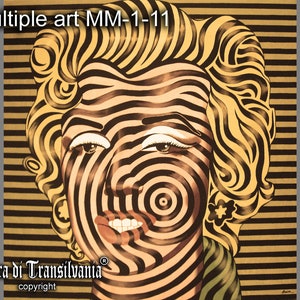Marilyn Monroe Pop Art Print: Hypnotische optische Täuschung, Promi Portrait