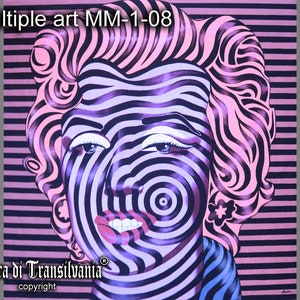 Marilyn Monroe Pop Art Print: Hypnotic Optical Illusion Portrait