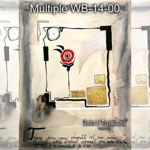 Minimal Art, Amira Artist Watercolor Abstract Painter, Bauhaus Abstractism as Malevich  Suprematism Water Color Painting